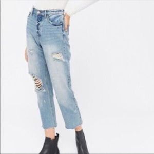 BDG High Waisted Slim Straight Distressed Jeans Size 28